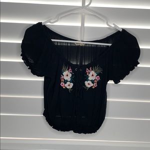 Women’s off the shoulder crop top